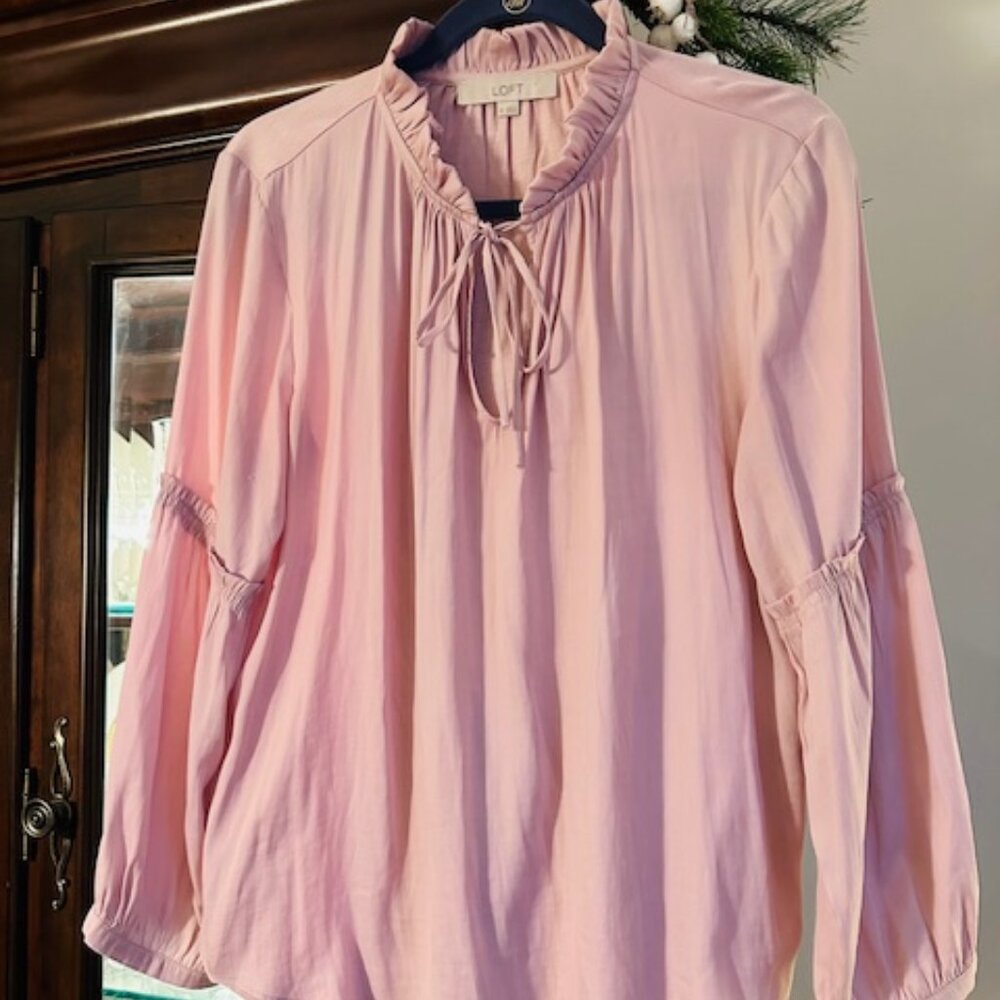 LOFT Pink Blouse Top